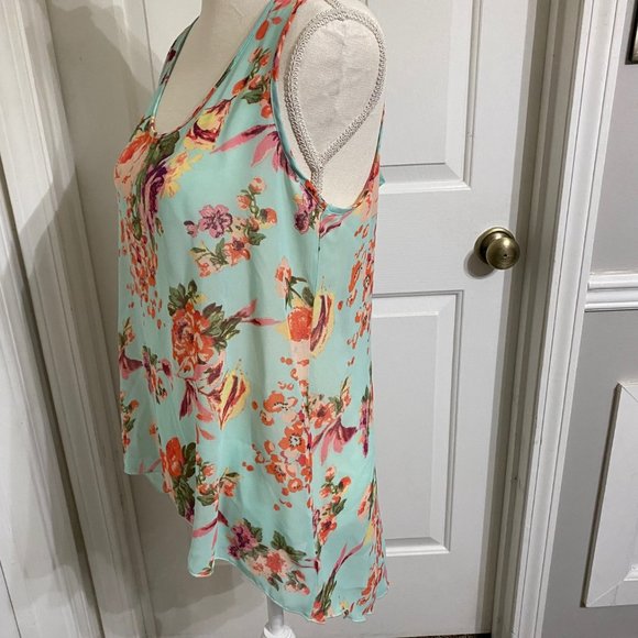 Forever 21 M Light Weight Sheer Hi-Lo Top w/Tie Back - Picture 3 of 9